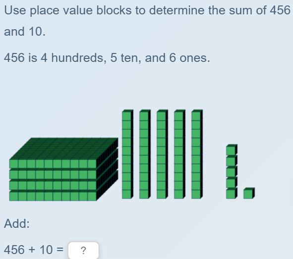 Add 10 or 100 using blocks